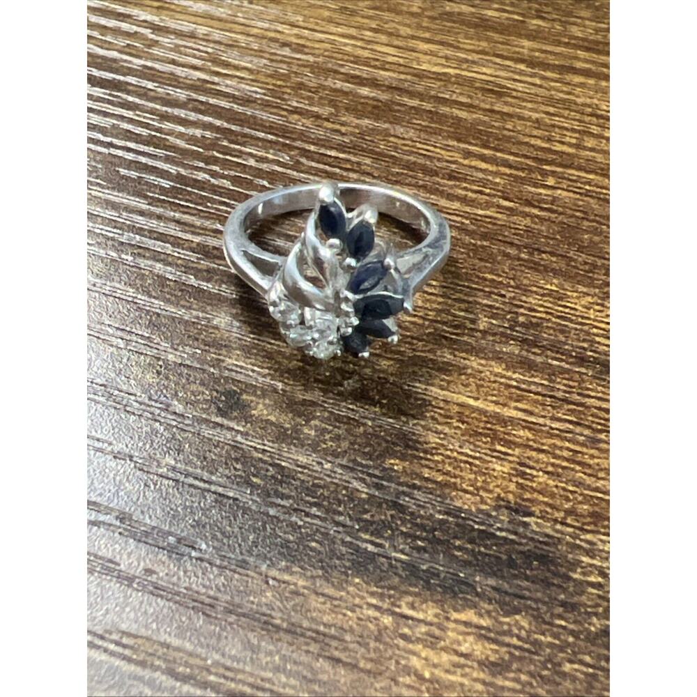 VTG Avon RJ Graziano Sterling Silver .925 Onyx/Cubic Zirconia Ring Size 6